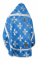 Русское архиерейское облачение - шёлк Ш4 "Подольск" (синее-серебро) вид сзади, обыденная отделка