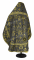 Русское архиерейское облачение - шёлк Ш4 "Феврония" (чёрное-золото) вид сзади, обиходная отделка