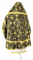 Русское архиерейское облачение - шёлк Ш4 "Псков" (чёрное-золото) вид сзади, обыденная отделка