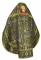 Русское архиерейское облачение - шёлк Ш4 "Престол" (чёрное-золото) вид сзади, обиходная отделка