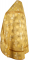 Русское архиерейское облачение - шёлк Ш4 "Подольск" (жёлтое-золото) вид сзади, обиходная отделка