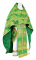 Русское архиерейское облачение - шёлк Ш4 "Павловский букет" (зелёное-золото), обиходная отделка