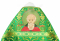 Русское архиерейское облачение - шёлк Ш4 "Престол" (зелёное-золото) вид сзади, деталь иконы, обиходная отделка