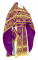 Русское архиерейское облачение - шёлк Ш4 "Слуцк" (фиолетовое-золото), обиходная отделка