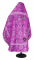 Русское архиерейское облачение - шёлк Ш4 "Павловский букет" (фиолетовое-серебро) вид сзади, обиходная отделка