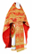 Русское архиерейское облачение - шёлк Ш4 "Павловский букет" (красное-золото), обиходная отделка