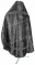 Русское архиерейское облачение - шёлк Ш4 "Почаев" (чёрное-серебро) вид сзади, обиходная отделка