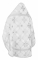 Русское архиерейское облачение - шёлк Ш4 "Павловский букет" (белое-серебро) вид сзади, обиходная отделка