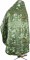 Русское архиерейское облачение - полушёлк китайский "Пионы" (зелёное-золото) вид сзади 2, обиходная отделка