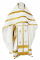 Русское архиерейское облачение - немецкий натуральный бархат (белое-золото), обыденная отделка
