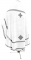 Русское архиерейское облачение - немецкий натуральный бархат (белое-серебро) вид сзади, обиходная отделка