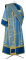 Дьяконское облачение - парча П "Посад" (синее-золото) вид сзади, обиходные кресты