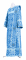 Дьяконское облачение - парча П "Гуслица" (синее-серебро), обыденная отделка