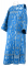 Дьяконское облачение - парча П "Лоза" (синее-серебро), обиходная отделка