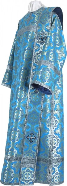 Диаконское облачение из парчи П (синий/серебро)