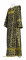 Дьяконское облачение - парча П "Гуслица" (чёрное-золото), обыденная отделка