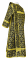 Дьяконское облачение - парча П "Каппадокия"1 (чёрное-золото), вид сзади, обыденная отделка