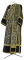 Дьяконское облачение - парча П "Посад" (чёрное-золото), обиходные кресты