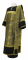 Дьяконское облачение - парча П "Коринф" (чёрное-золото) с бархатными вставками,, обиходная отделка