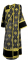 Дьяконское облачение - парча П "Русский орёл" (чёрное-золото) с бордовыми вставками, обиходная отделка