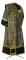 Дьяконское облачение - парча П "Посад" (чёрное-золото) вид сзади, обиходные кресты