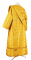 Дьяконское облачение - парча П "Изборск" (жёлтое-золото) вид сзади, греческий орарь, обиходная отделка