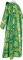Дьяконское облачение - парча П "Донецк" (зелёное-золото) вид сзади, обиходная отделка