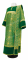 Дьяконское облачение - парча П "Коринф" (зелёное-золото) с бархатными вставками,, обиходная отделка