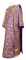 Дьяконское облачение - парча П "Растительный крест" (фиолетовое-золото), обиходная отделка