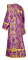 Дьяконское облачение - парча П "Брянск" (фиолетовое-золото) вид сзади, обыденная отделка