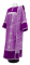 Дьяконское облачение - парча П "Коринф" (фиолетовое-серебро) с бархатными вставками,, обиходная отделка