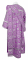 Дьяконское облачение - парча П "Растительный крест" (фиолетовое-серебро) вид сзади, обиходная отделка