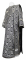 Дьяконское облачение - парча П "Растительный крест" (чёрное-серебро), обиходная отделка