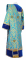 Дьяконское облачение - парча ПГ1 "Букет" (синее-золото) с бархатными вставками, вид сзади, обиходная отделка