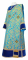 Дьяконское облачение - парча ПГ1 "Букет" (синее-золото) с бархатными вставками, обиходная отделка