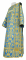 Дьяконское облачение - парча ПГ1 "Павлины" (синее-золото) с бархатными вставками, обиходная отделка