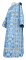 Дьяконское облачение - парча ПГ1 "Павлины" (синее-серебро) с бархатными вставками, обиходная отделка
