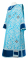 Дьяконское облачение - парча ПГ1 "Букет" (синее-серебро) с бархатными вставками, обиходная отделка