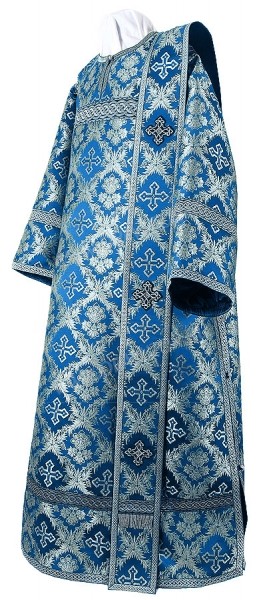 Диаконское облачение из парчи ПГ1 (синий/серебро)