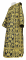 Дьяконское облачение - парча ПГ1 "Павлины" (чёрное-золото) с бархатными вставками, обиходная отделка