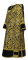 Дьяконское облачение - парча ПГ1 "Букет" (чёрное-золото) с бархатными вставками, обиходная отделка