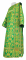 Дьяконское облачение - парча ПГ1 "Павлины" (зелёное-золото) с бархатными вставками, обиходная отделка