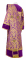 Дьяконское облачение - парча ПГ1 "Букет" (фиолетовое-золото) с бархатными вставками, вид сзади, обиходная отделка