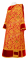 Дьяконское облачение - парча ПГ1 "Букет" (красное-золото) с бархатными вставками, обиходная отделка