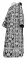 Дьяконское облачение - парча ПГ1 "Павлины" (чёрное-серебро) с бархатными вставками, обиходная отделка
