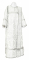 Дьяконское облачение - парча ПГ1 "Каменный цветок" (белое-серебро) (вид сзади), обыденная отделка
