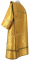 Дьяконское облачение - парча ПГ2 "Русь" (жёлтое-золото) (вид сзади), обиходные кресты