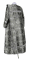 Дьяконское облачение - парча П "Покров" (чёрное-серебро) (вид сзади), обиходная отделка