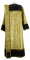 Дьяконское облачение - парча ПГ3 "Морозко" (чёрное-золото) с бархатными вставками (вид сзади), обиходная отделка