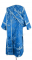 Дьяконское облачение - шёлк Ш2 "Виноградная ветвь" (синее-серебро) (вид сзади), обиходные кресты